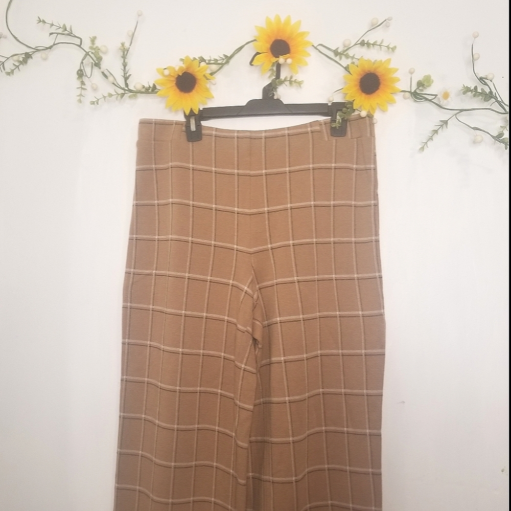 J.jill ponte full leg cropped plaid pants